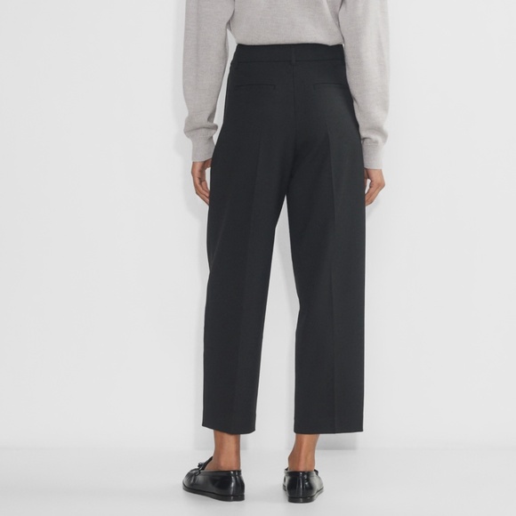 Aritzia Wilfred Carrot Pants Crop Ankle Business casual Pockets Black Sz 2 - Picture 2 of 13